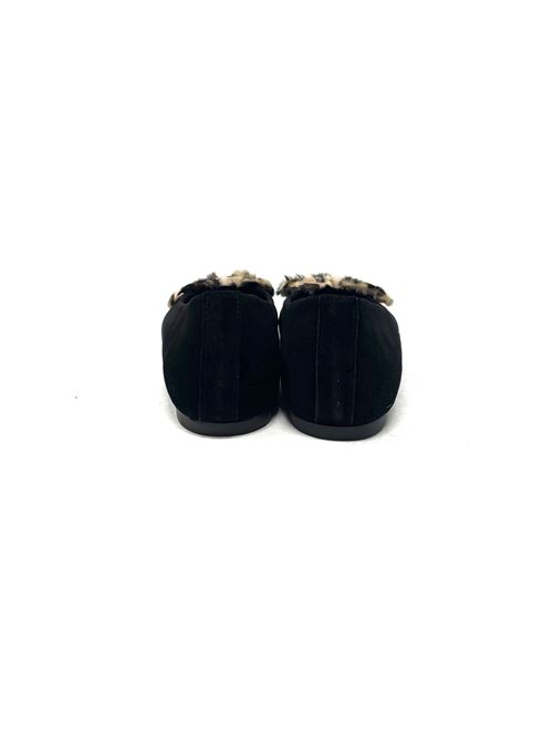 Ballerina con fiocco in cavallino leo IL LACCIO | 716009SUEDEBLACKLEOPARD